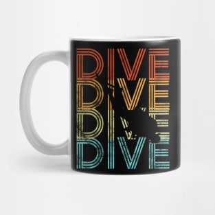 Scuba Diving Dive Retro Vintage Diver Gift Mug